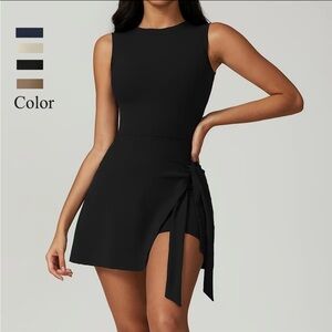 High Neck Romper Dress